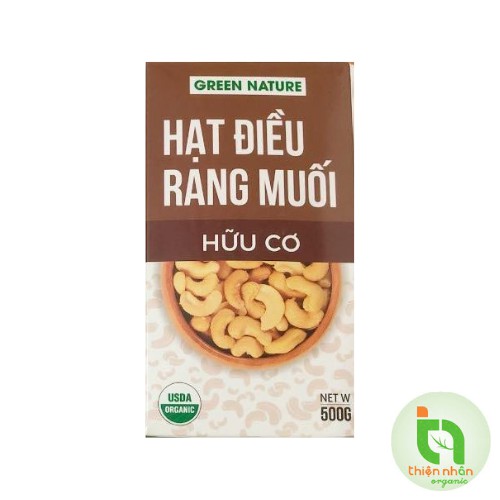 Hạt Điều Nature Green rang muối 500G