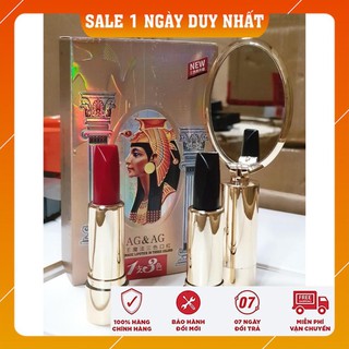 [Chính Hãng] Son Gương 3 Màu AG&AG Thiết Kê Sang Trọng, Chất Son Nhẹ, Mềm Mịn, Không Gây Khô Môi, Nặng Môi