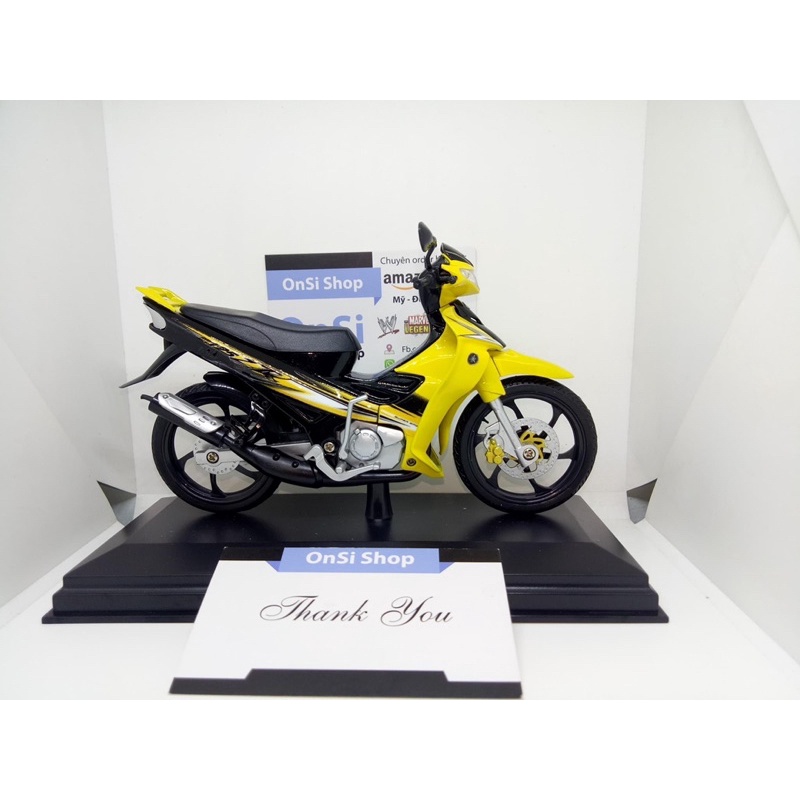 MÔ HÌNH XE YAZ 125cc  VÀNG ĐEN TỈ LỆ 1/12