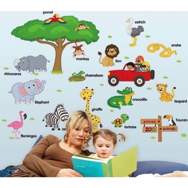 Decal tiếng anh con thú