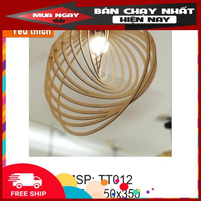 Đèn thả trần bằng gỗ Đèn gỗ thả trần gia công trang trí nhà và decor quán cafe bền đẹp, độc, lạ hiện đại TRENDDECOR