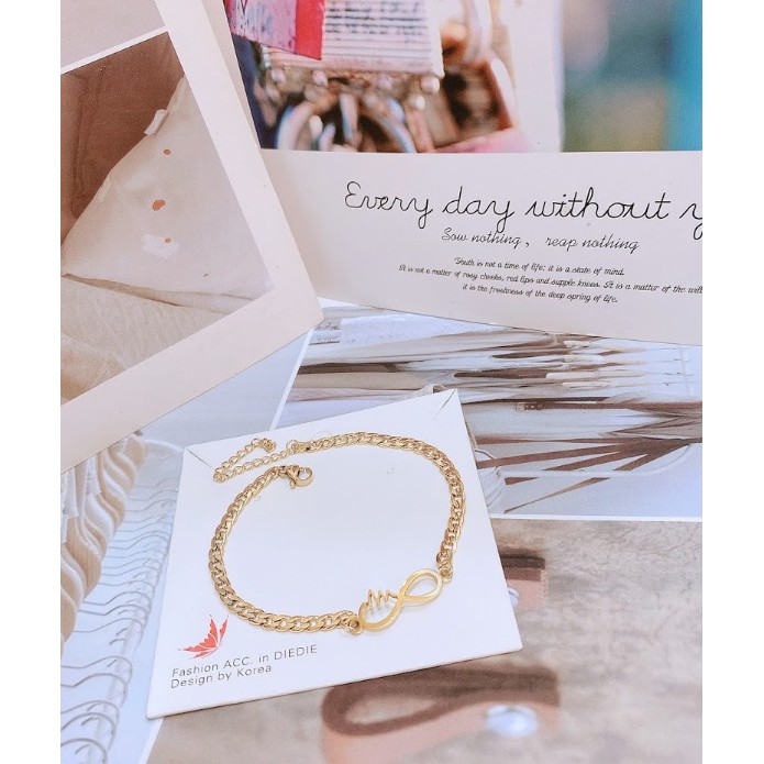 Lắc chân thời trang titan xích nhịp tim vô cực TT6106 | BigBuy360 - bigbuy360.vn