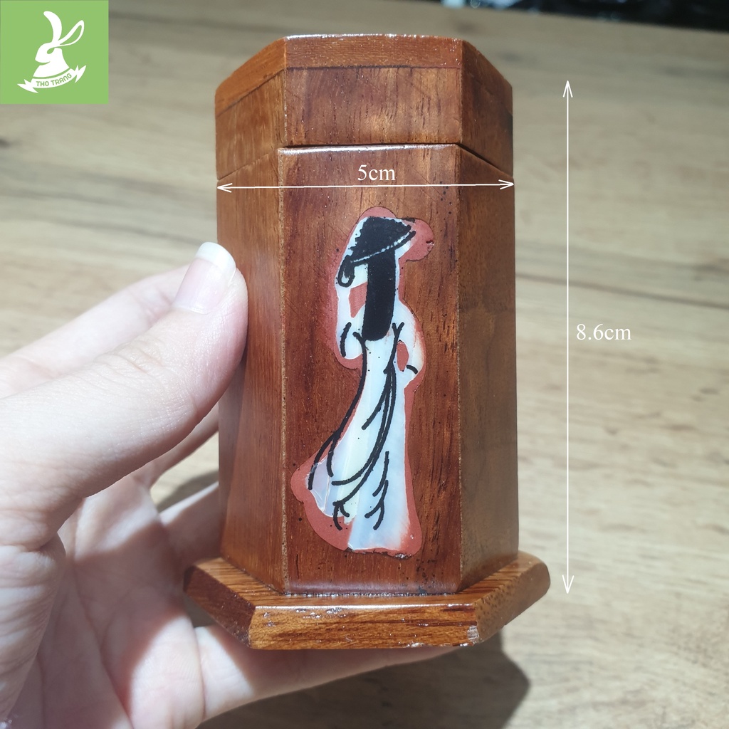 Hũ Tăm Gỗ Trắc Mỹ Nghệ Hương Quê