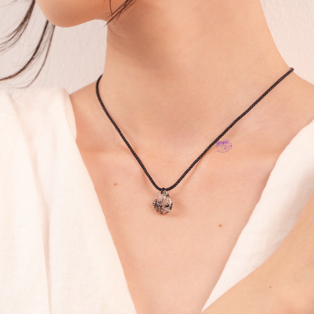 Dây Chuyền Hồ Ly Đá Thạch Anh Tóc Đen Thiên Nhiên Tài Lộc SP003820 Gypsy.lala