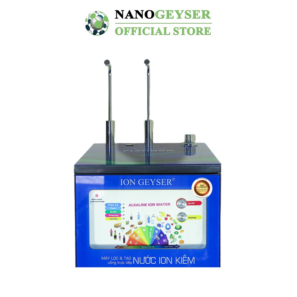 Máy lọc nước Ion Kiềm Nano Geyser, 2 chế độ nước Tinh khiết và Ion kiềm, BH 5 năm