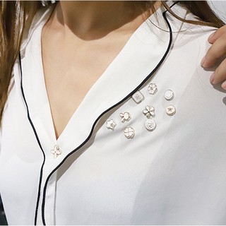 Combo 10 pin cài đính hạt - GC343