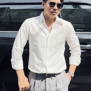 Áo Sơ mi công sở nam tay dài Trắng, Xanh đậm, Be cotton thoáng cao cấp Không nhăn Form ôm slimfit thương hiệu TONKIN