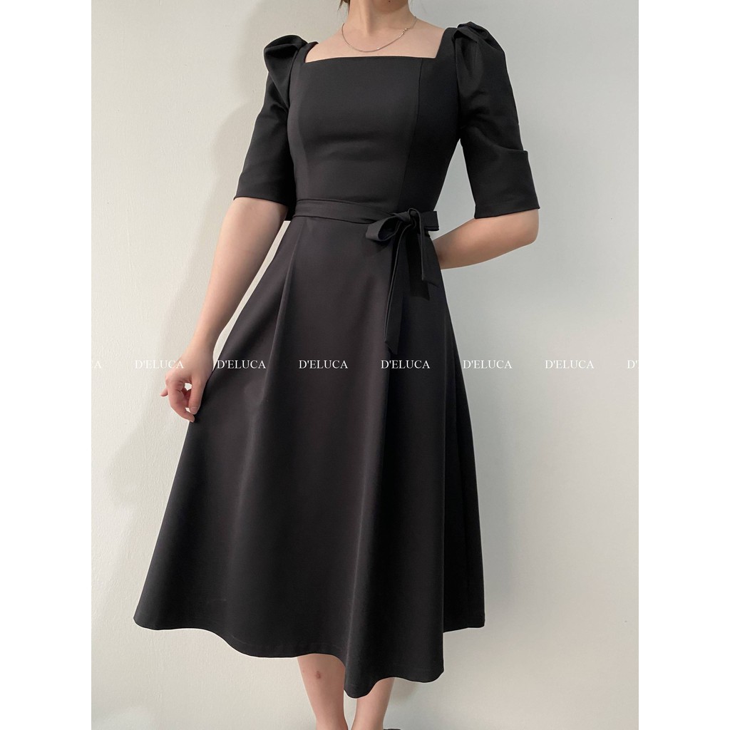 [Hình+Video Thật] Váy Cổ Vuông Tay Phồng Chất Liệu Tuytsi Hàn Cao Cấp Dáng Xòe Dành Cho Nàng Đi Tiệc Đi Chơi | BigBuy360 - bigbuy360.vn