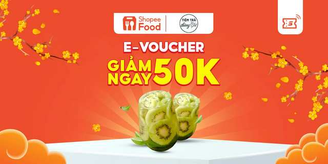 HCM [E-voucher] Mã giảm giá 50k cho đơn từ 100k Tiệm Trà Tháng Tư ShopeeFood tại ứng dụng Shopee