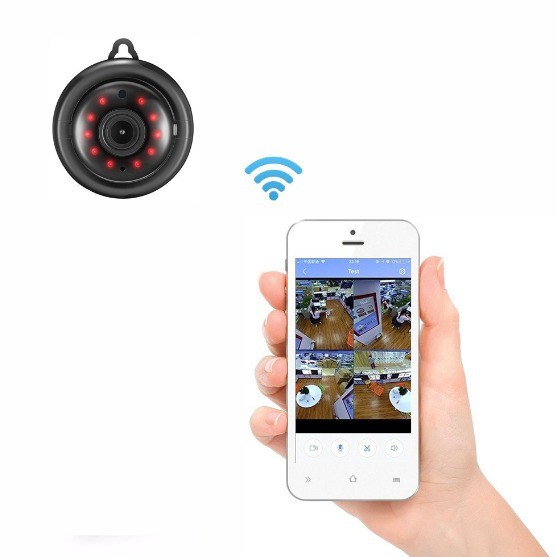 Camera Giám sát Wifi Không Dây Mini V380 đen HỒNG NGOẠI Nhìn Đêm HD 1080 | BigBuy360 - bigbuy360.vn