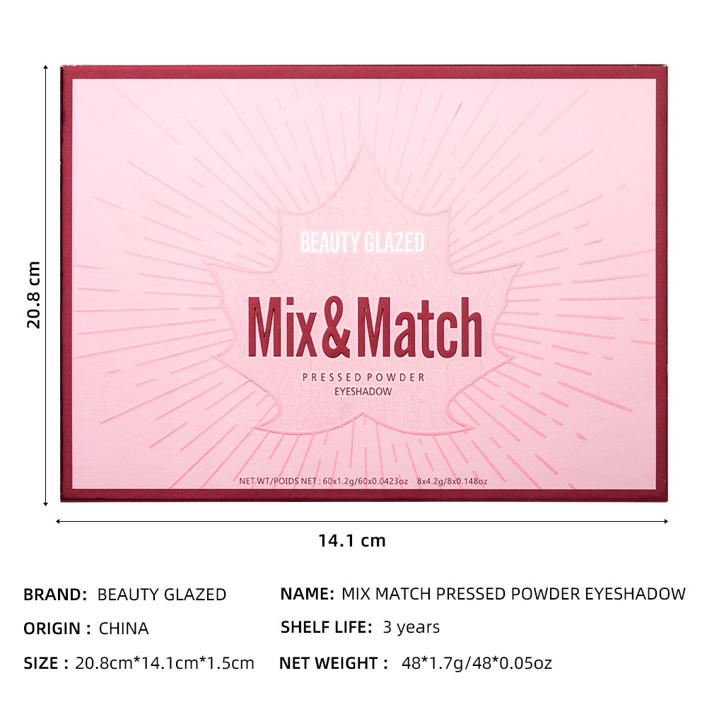Bảng Phấn Mắt BEAUTY GLAZED 68 Màu Lấp Lánh Chống Thấm Nước Trang Điểm Đa Năng