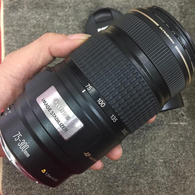 [Shoppe trợ giá ] Ống kính máy ảnh Canon EF 75-300mm f4-5.6 IS USM AF cho máy Crop và FF của Canon