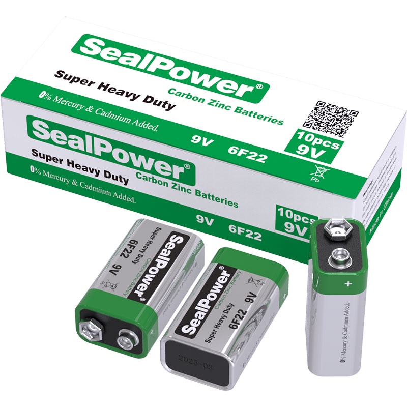 Hộp Pin vuông Sealpower 9V dùng cho đèn pin, đồ chơi - Hộp 10 viên