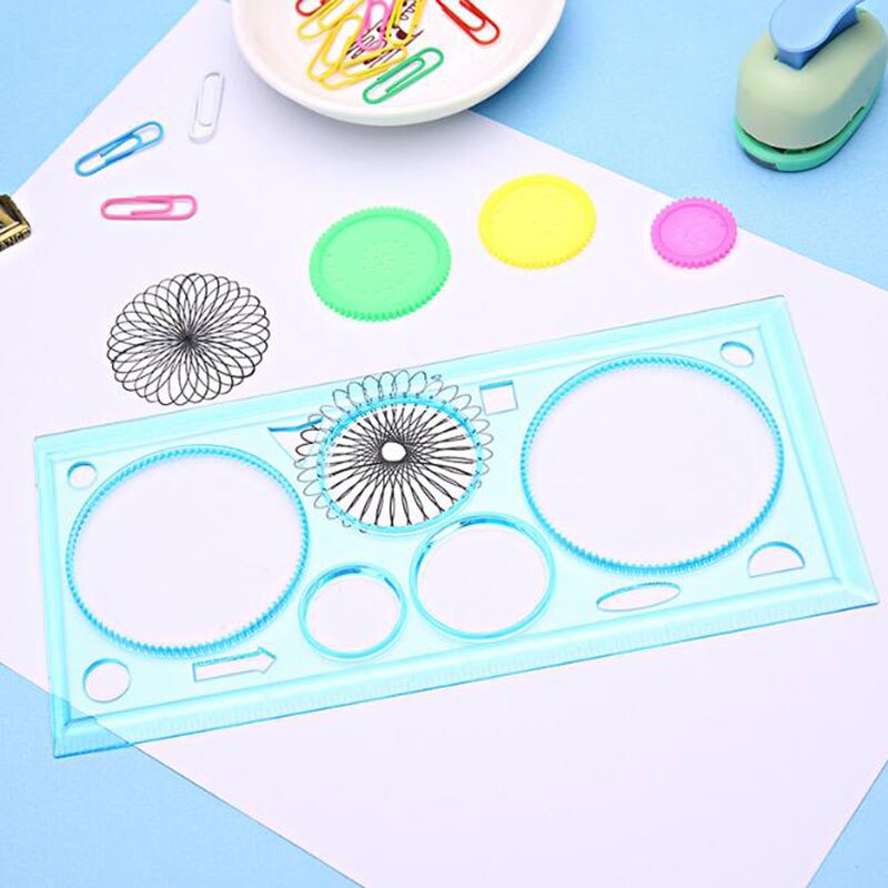 1 set/Drawing Multifunction Puzzle Geometry Ruler Drawing Student Tool Develop IQ High Child Painting Teaching Art Tool 