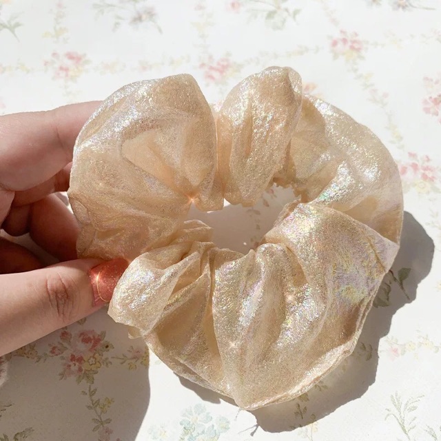 Cột tóc Scrunchies - Ánh nhũ trơn