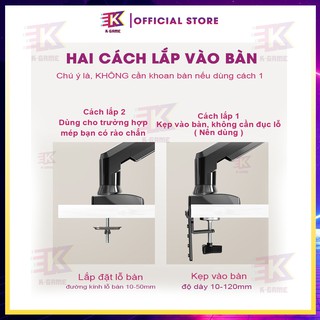 GIÁ TREO MÀN HÌNH NB F80 ( XOAY 360 ĐỘ ) TẢI TRỌNG 9KG - Arm màn hình DÀNH CHO MÀN 17-32 INCH - THIẾT KẾ MỚI NHẤT 2022