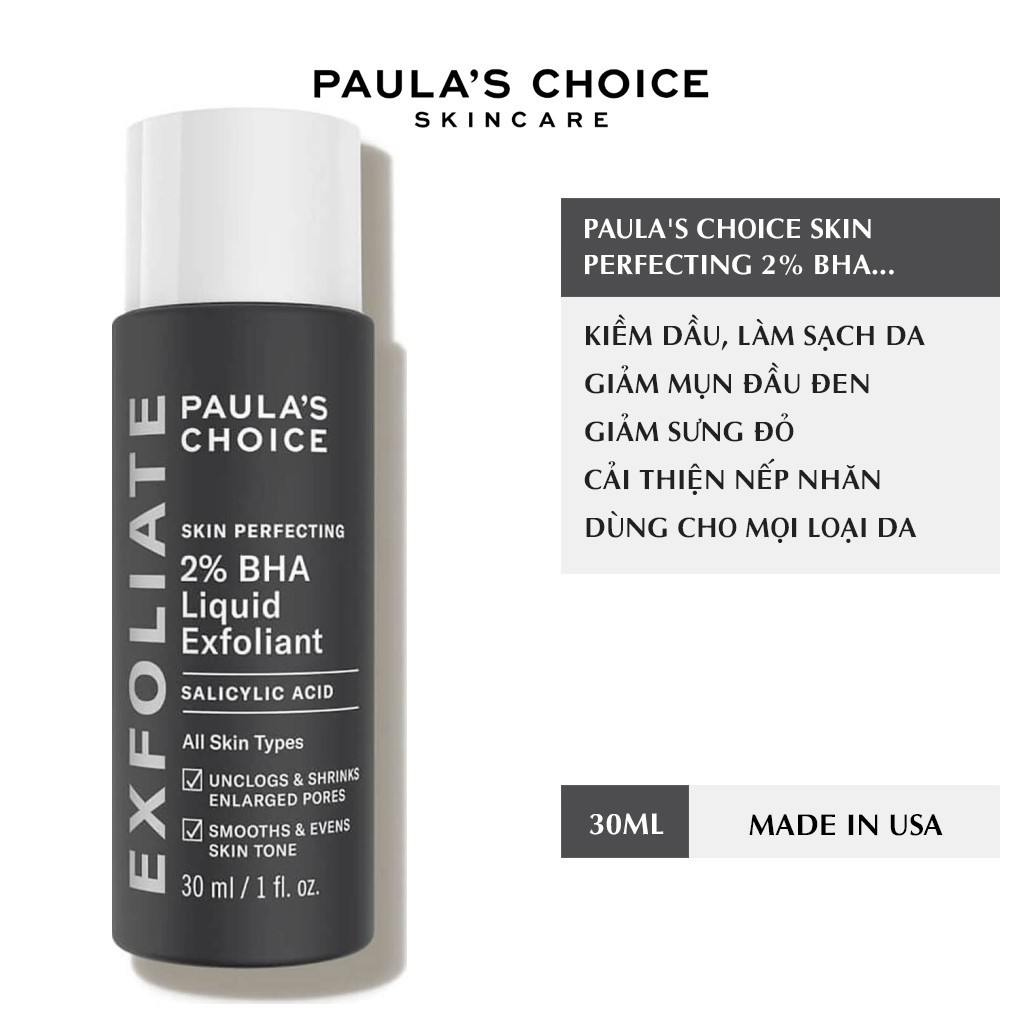 COMBO Paula's Choice BHA 2%  + Kem Dưỡng La Roche Posay Duo+  giảm & ngừa mụn, ngừa thâm