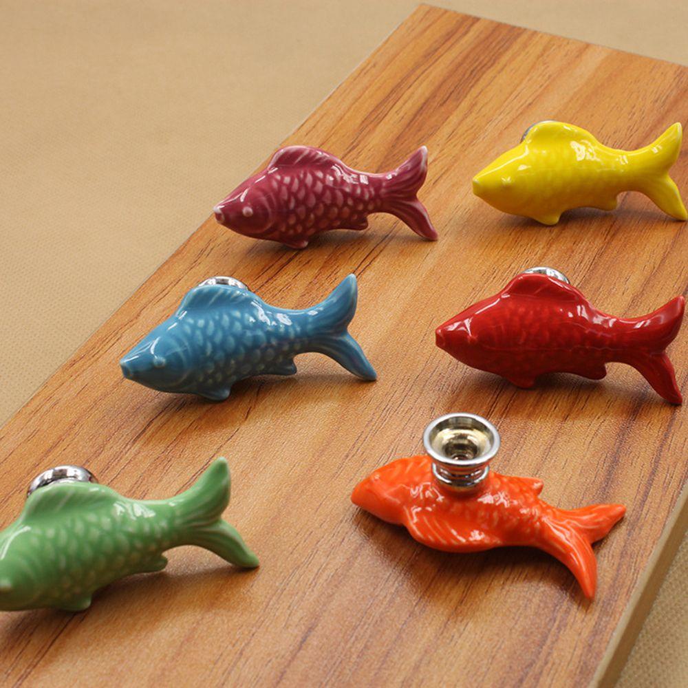 Set 2 Tay Nắm Cửa Bằng Gốm Sứ Tiện Dụng Cho Nhà Bếp