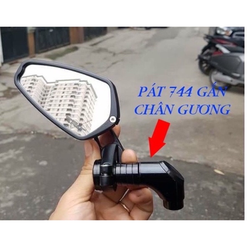 Gương gù thái xịn chân vát 744 chính hãng mặt trắng