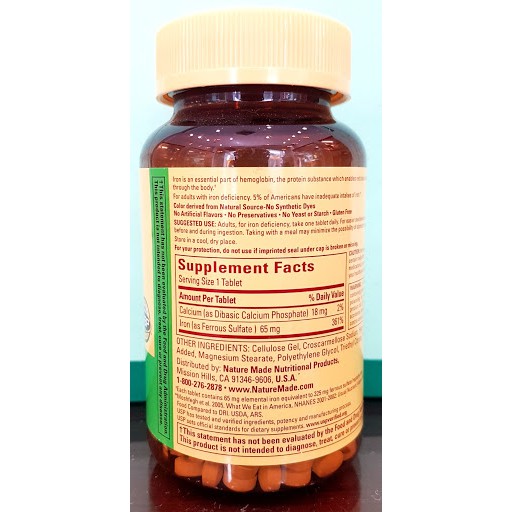 Viên Uống Bổ Máu Và Bổ Sung Sắt Iron 365 viên– Mỹ  date 2023 | BigBuy360 - bigbuy360.vn