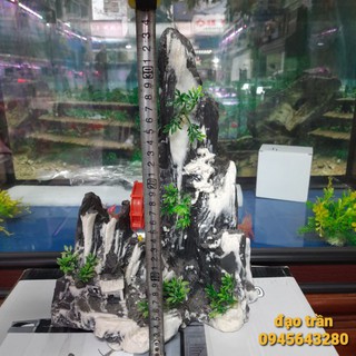 Hòn non bộ (nhựa đúc)--trang trí bể cá