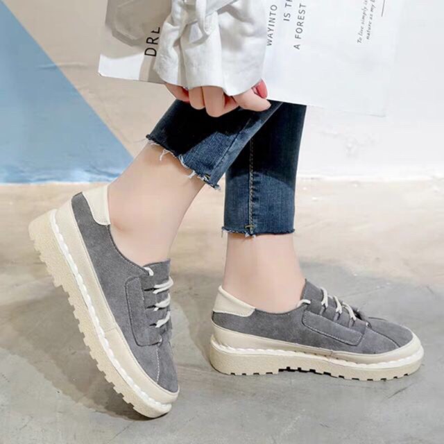 Giầy nữ da lộn vintage xinh