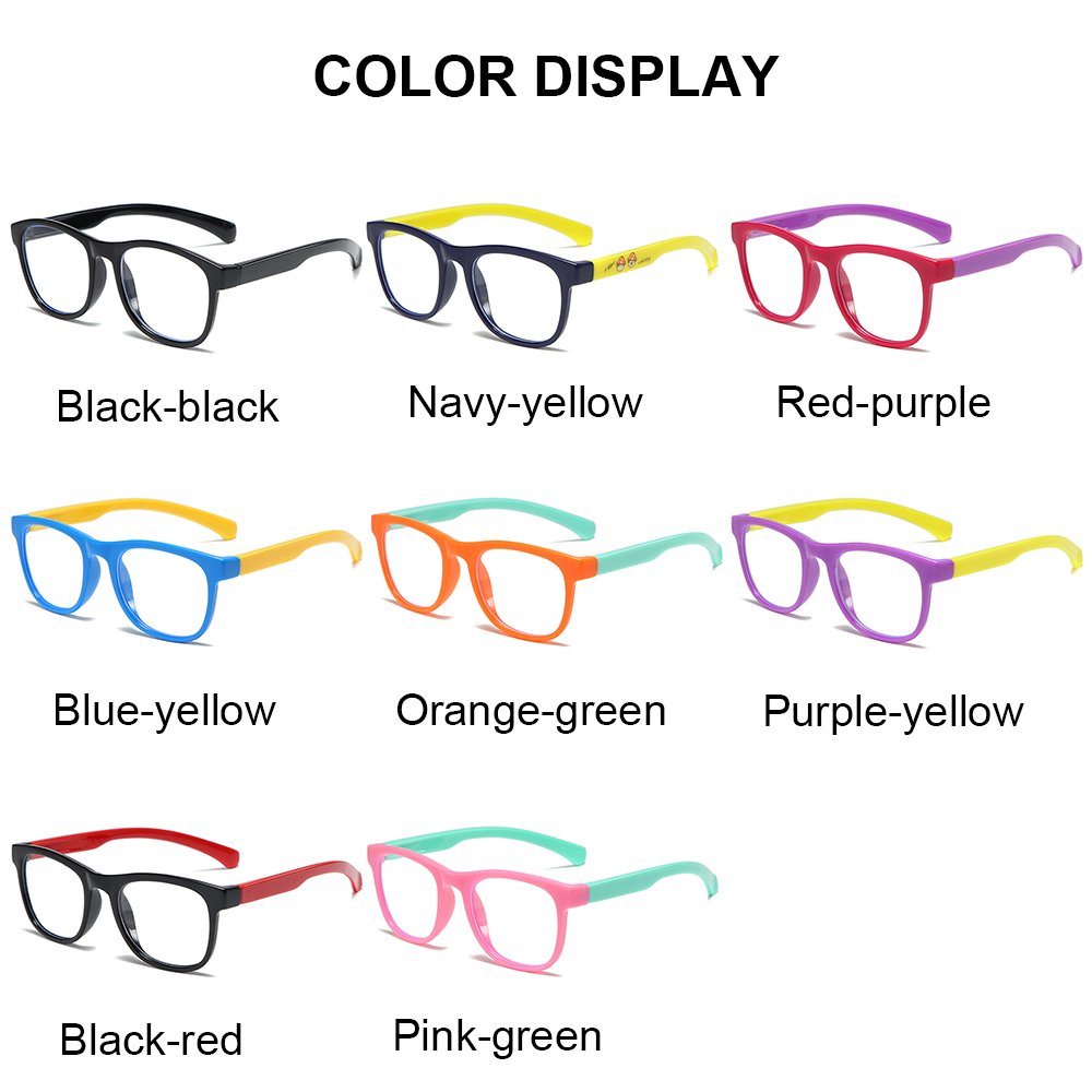 Mắt kính gọng silicon chống ánh sáng xanh bảo vệ mắt thời trang cho bé