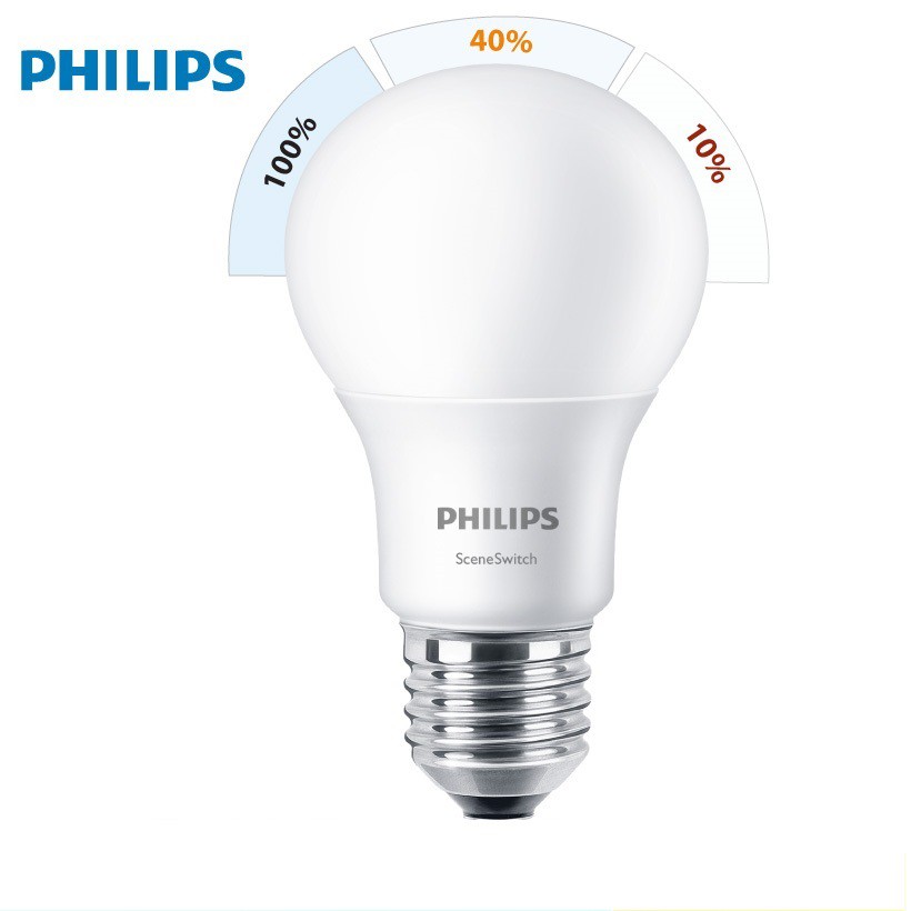 Bóng Đèn Philips LED Scene Switch 3 Cấp Độ Chiếu Sáng 9W 6500K E27 - Ánh Sáng Trắng