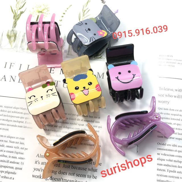 Kẹp tóc hoạt hình dễ thương hình nổi