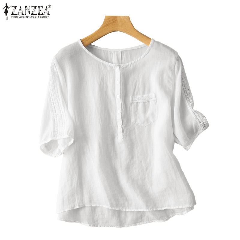 Áo Zanzea tay lửng phong cách Vintage thời trang cho nữ