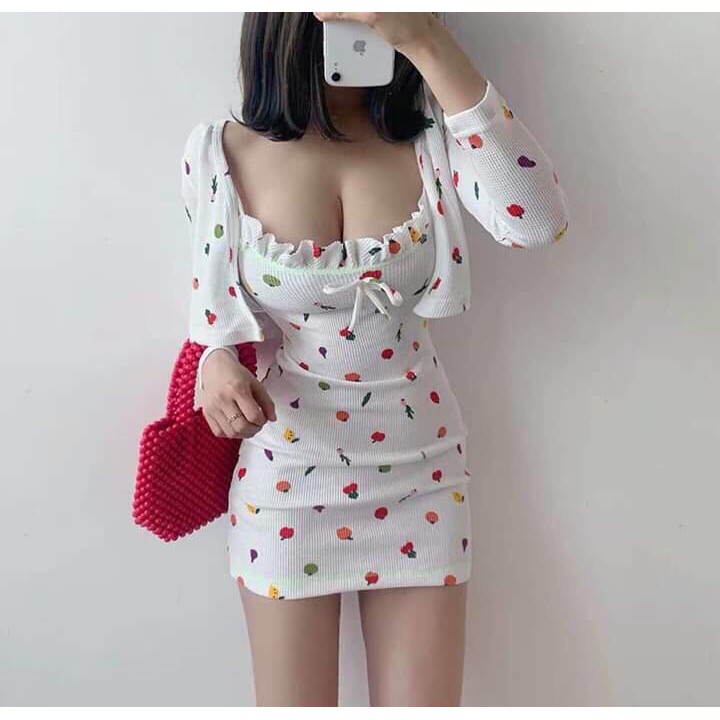 đầm body kèm áo khoác
