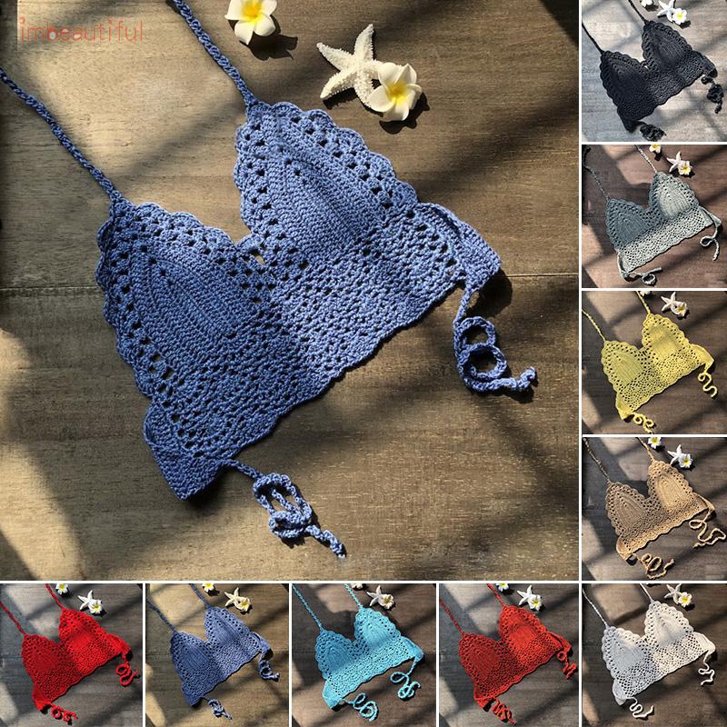 Áo bra len đan móc nhiều màu quyến rũ cho nữ | BigBuy360 - bigbuy360.vn