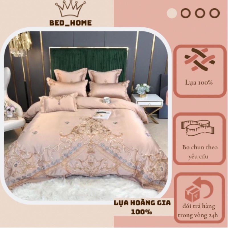 Sét chăn ga gối Lụa 100% - Chất liệu mềm mịn, rất được yêu thích tại Châu Âu