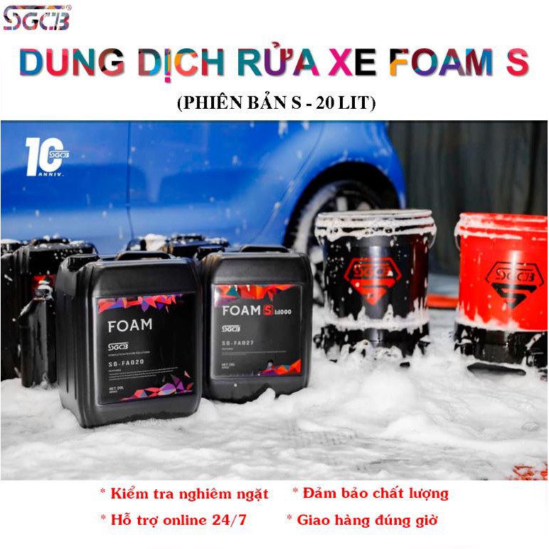 SGCB Dung Dịch Rửa Xe FOAM S Tỉ Lệ Pha 1:1000  20 Lít