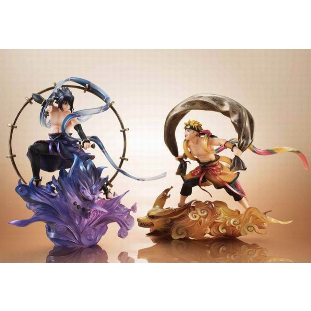 (Bán lỗ nghỉ bán) Mô hình nhân vật Naruto vs Sasuke Uchiha (18 cm)