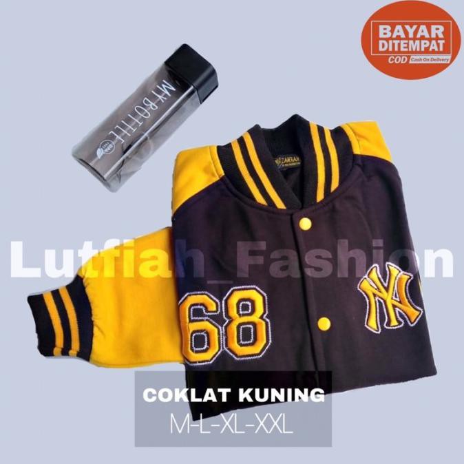 Recent! Áo khoác thêu chữ BASEBALL VARSITY / BASEBALL NY-68