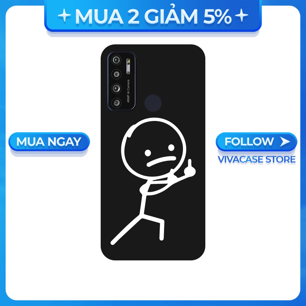 Ốp lưng Vsmart Joy 3/Joy 4/Active 3/Bee 3/Live/...dẻo đen hình Người que BST1