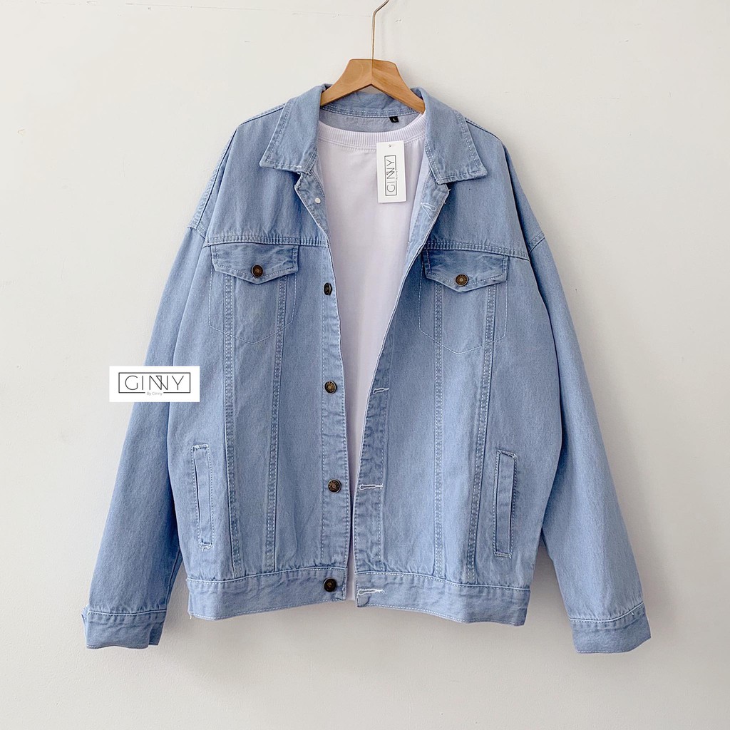 Áo Khoác Chống Nắng Jean Basic Unisex Nam Nữ | Form Bigsize Thoải Mái | Chất Dày Dặn | Có Túi Trong | BigBuy360 - bigbuy360.vn