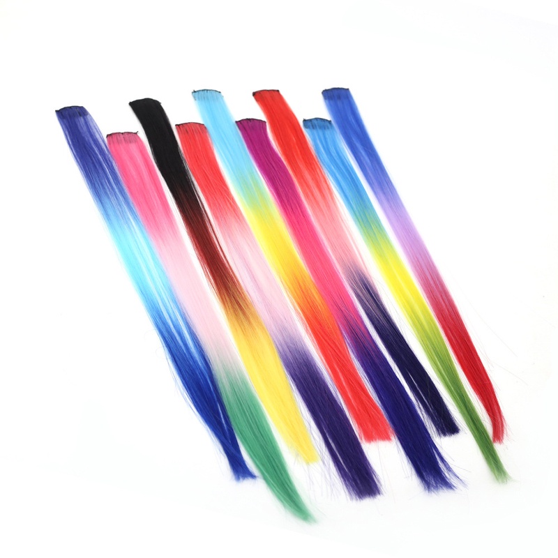 Tóc Giả Một Mảnh Màu Gradient Không Để Lại Dấu Vết Thời Trang Cho Nữ