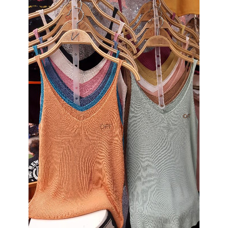 Áo 2 dây len tăm cotton