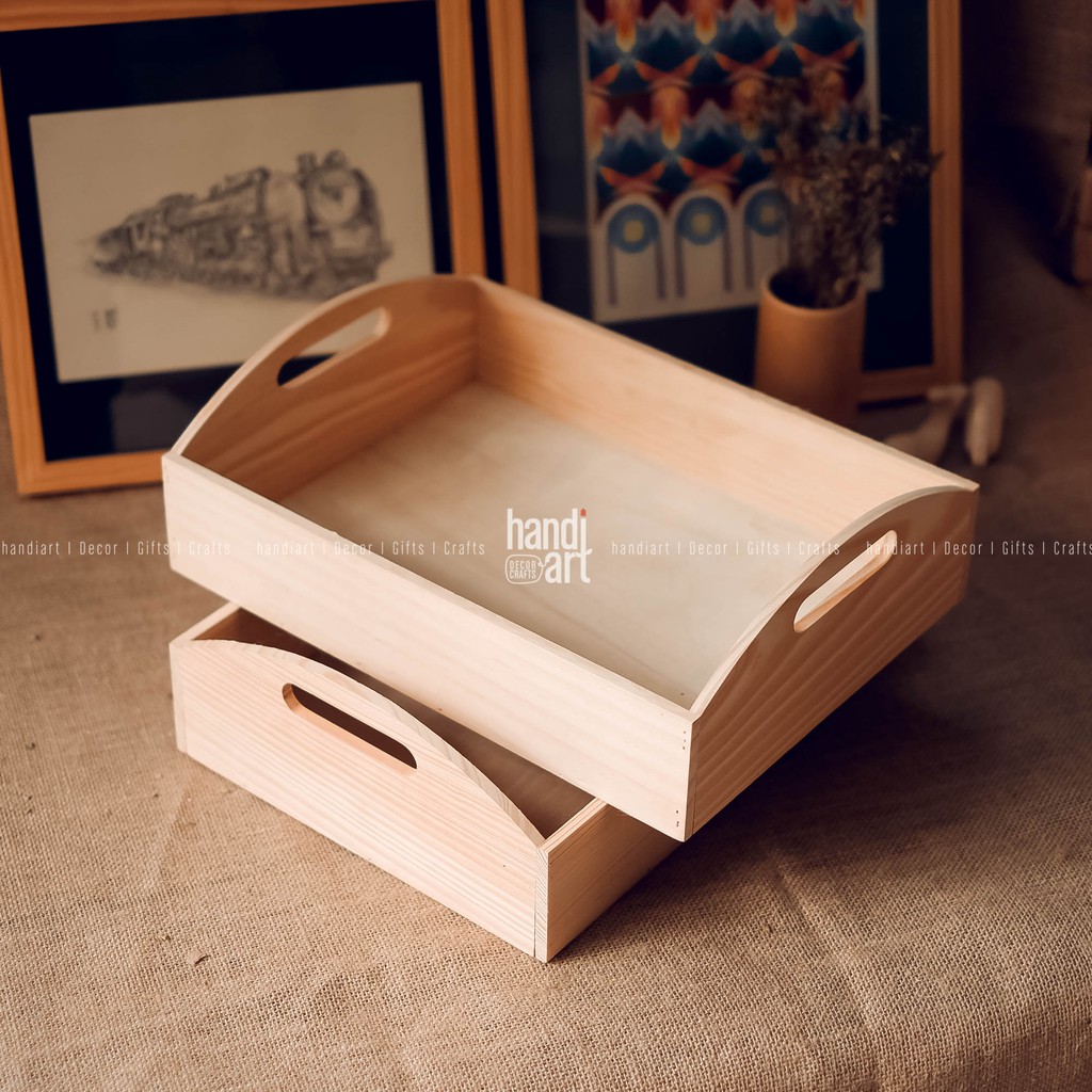 Khay gói quà bằng gỗ pallet/ khay gỗ đựng quà tết | BigBuy360 - bigbuy360.vn