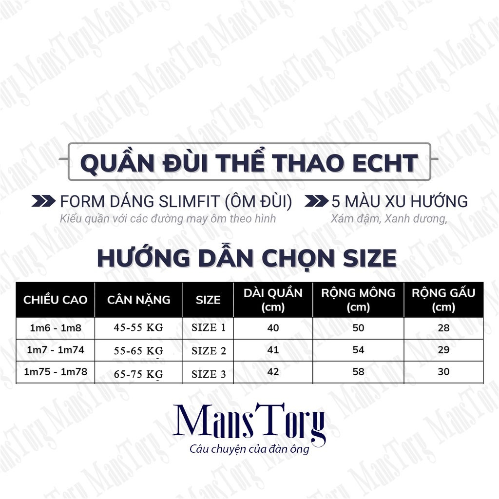 Quần Short đùi thể thao nam ECHT tập Gym, thể thao, Chất liệu Co Giãn Thun Mè Cotton Thái 100%