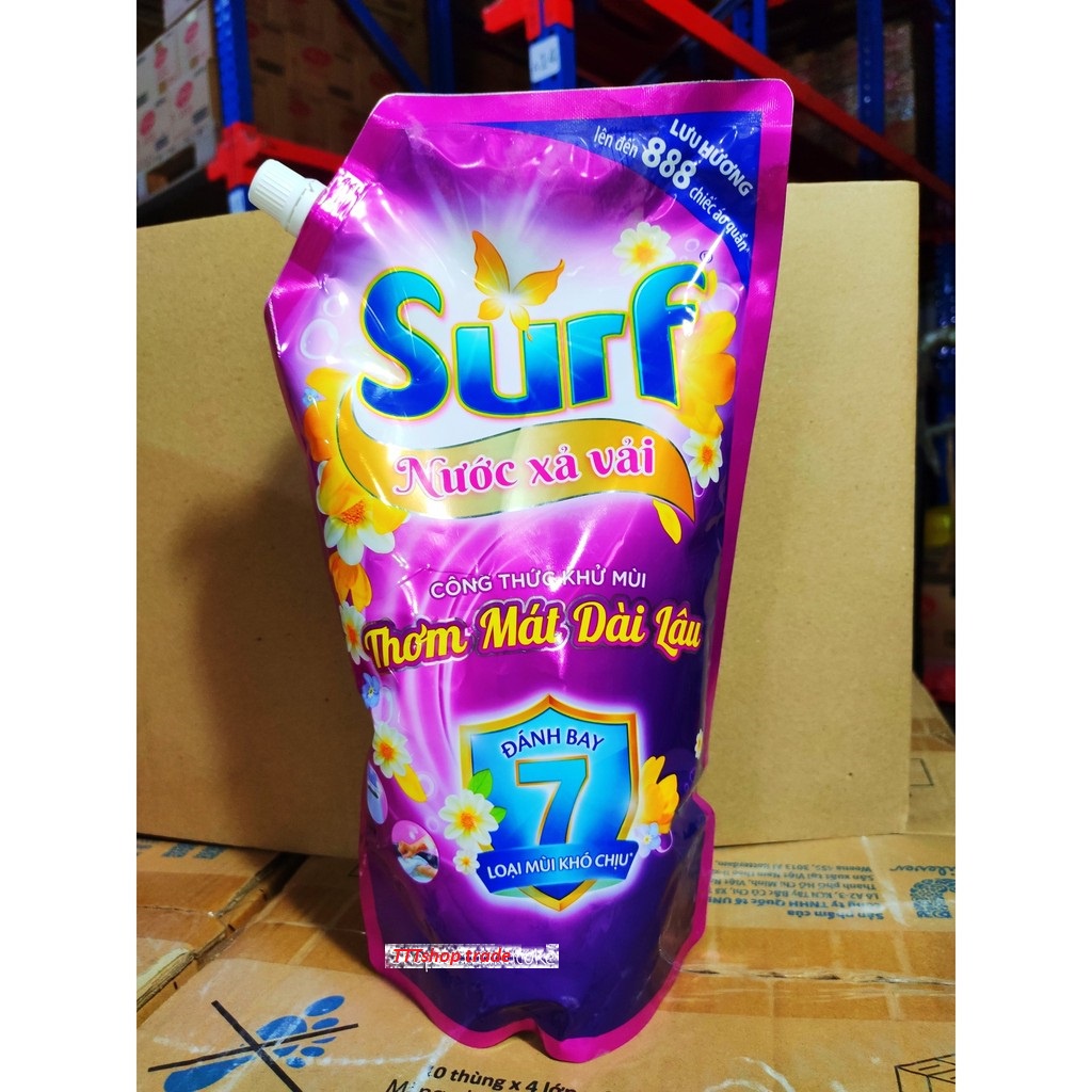 [Hoả Tốc] Nước Xả Vải SURF 1.6 lít túi cao cấp có vòi gồm 2 mùi hoa lan tỏa và hoa lôi cuốn