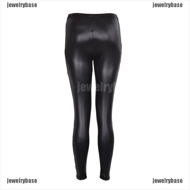 Quần legging da phối ren thời trang gợi cảm cho nữ