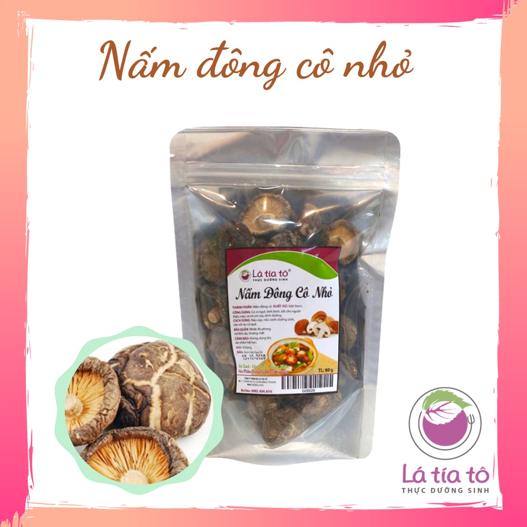 NẤM ĐÔNG CÔ NHỎ 80GR - LÁ TÍA TÔ