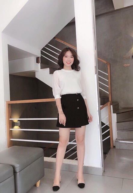 Chân váy A chéo cúc dành cho nữ | BigBuy360 - bigbuy360.vn