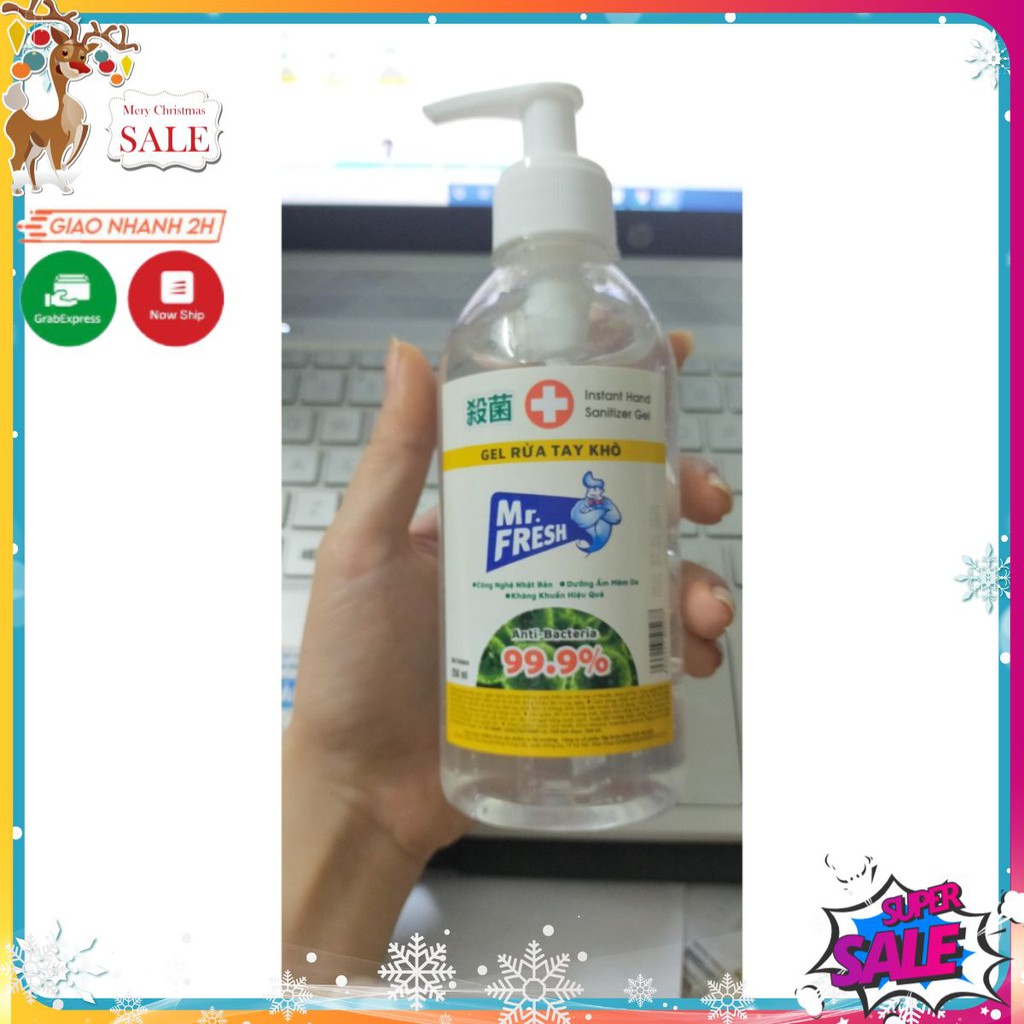 Gel rửa tay khô diệt khuẩn Mr.Fresh 250ml