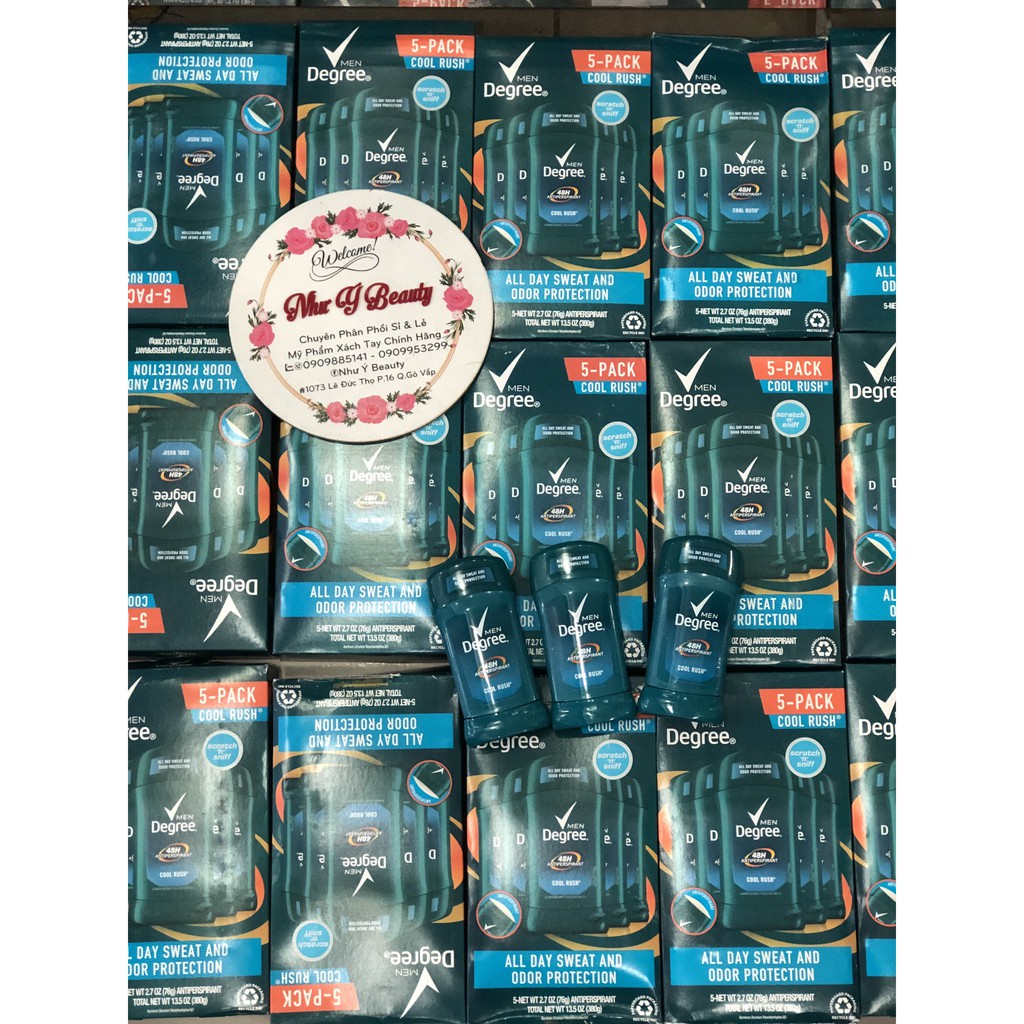 [USA] cây Lăn sáp khử mùi nam Degree Men Cool Rush 76g ngăn mồ hôi - Mỹ