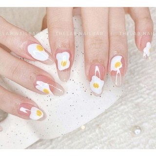 Mẫu nail box thiết trứng gà theo form móng up