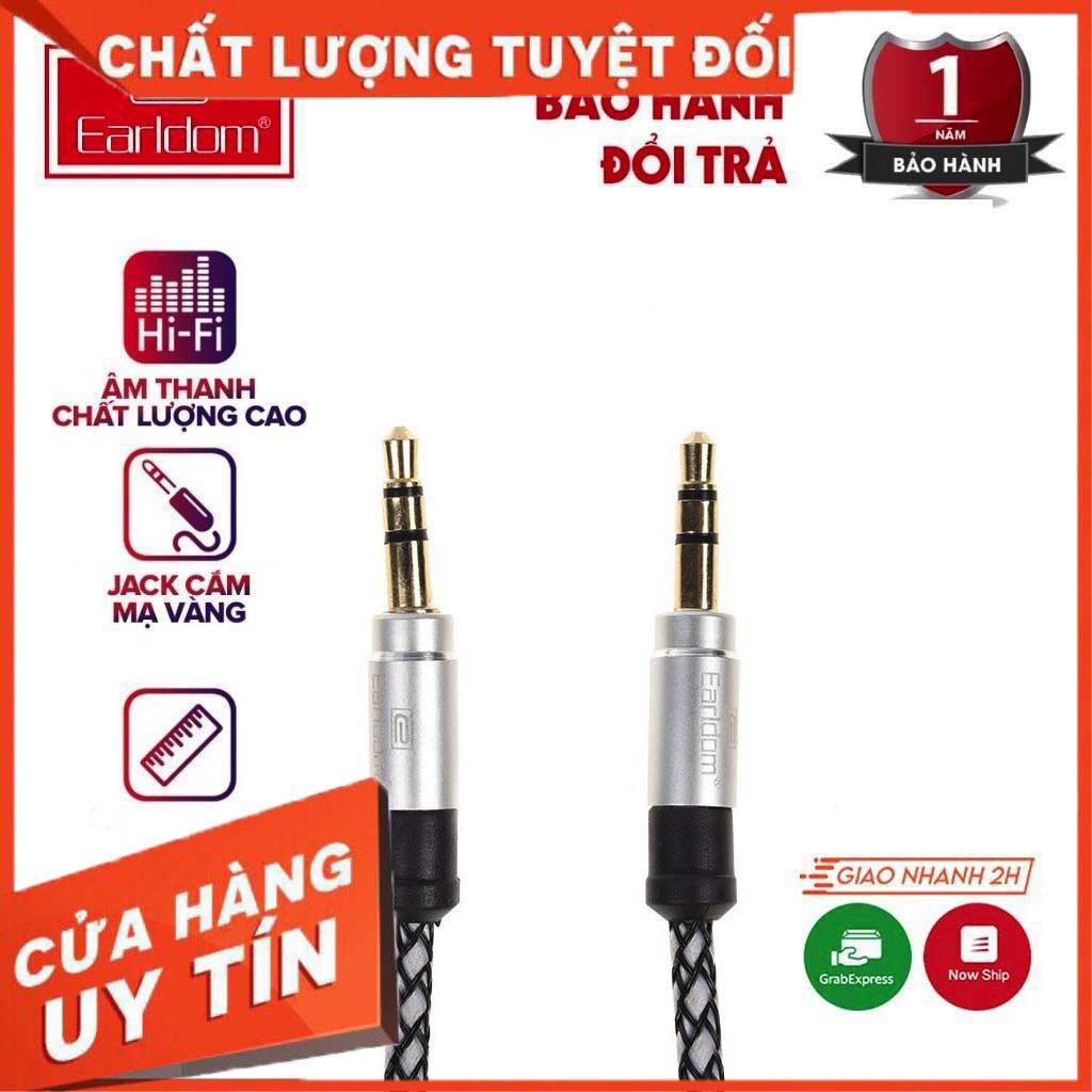 Dây cáp âm thanh AUX-04 Earldom Jack Kết Nối Chân 3.5 Lấy Âm Thanh Video Audio Lấy Nhạc Ra Loa Oto